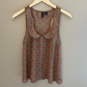 Fire Los Angeles Sleeveless Sheer Top Size M‎